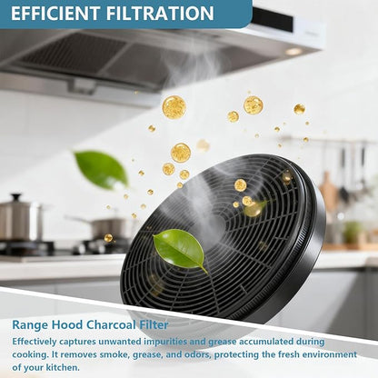 CACF003 Range Hood Charcoal Filter Replacement for Hauslane CIARRA COSMO Wall Mount Range Hood CAS75308 CAS75502 CAS75206P Replacement Carbon Filter for Ductless Ventilation 2 Pack