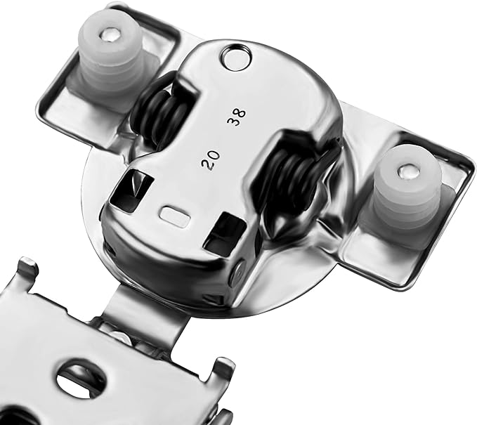 Ravinte 40 Pack 20 Pair 3/4 inch Overlay Soft Close Hidden Door Hinge for Kitchen Cabinet Stainless Steel Adjustable Satin Nickel Hardware