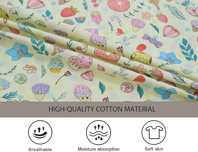 Nanxson Women Cobbler Apron Smock Cotton Printed Apron with 2 Patch Pockets and Side Ties for Work Chef Kitchen Housework