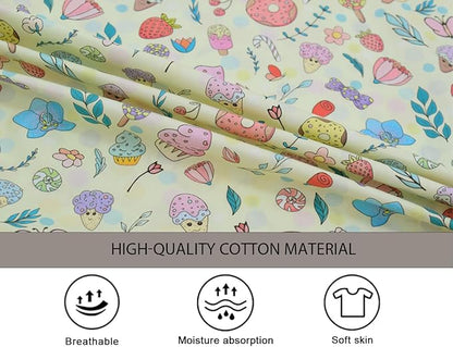 Nanxson Women Cobbler Apron Smock Cotton Printed Apron with 2 Patch Pockets and Side Ties for Work Chef Kitchen Housework