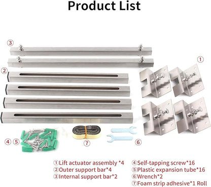 CPT-4 Undermount Sink Supports Brackets Adjustable Stainless Steel Installation Kit for Heavy Duty Undermount Kitchen Sink (28-39.4 inches（71-100cm）)