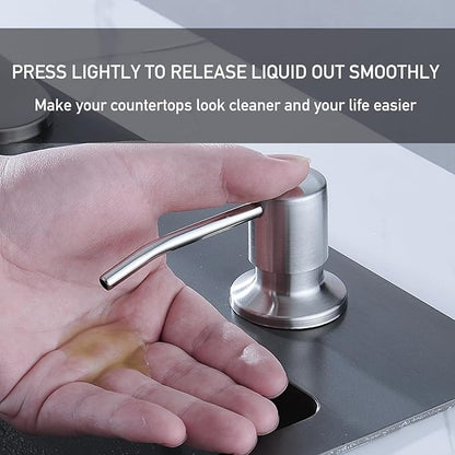 AVSIILE Brushed Nickel Touchless Kitchen Faucets with Pull Down Sprayer & Soap Dispenser, Single Hole & Handle, Pull Out Tap, Waterfall Stainless Steel Sink Faucet for Farmhouse Camper Laundry Rv Bar