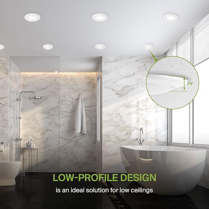ASD 6 Pack LED Disk Lights 4 Inch, 10W 4000K Cool White 650LM CRI90+, Dimmable Flush Mount Ceiling Light Fixture, Low Profile Surface Mount Disc, Junction Box or Recessed Can Install, ETL