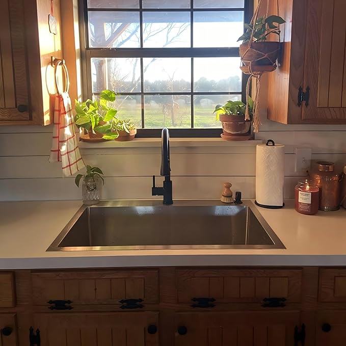 29.5x17.7 Inch Kitchen Sink Drop-in, Stainless Steel Top Mount Kitchen Sink, Single Bowl Kitchen Sinks with Basket Strainer for RV, Travel Trailer, Garage(Nano)