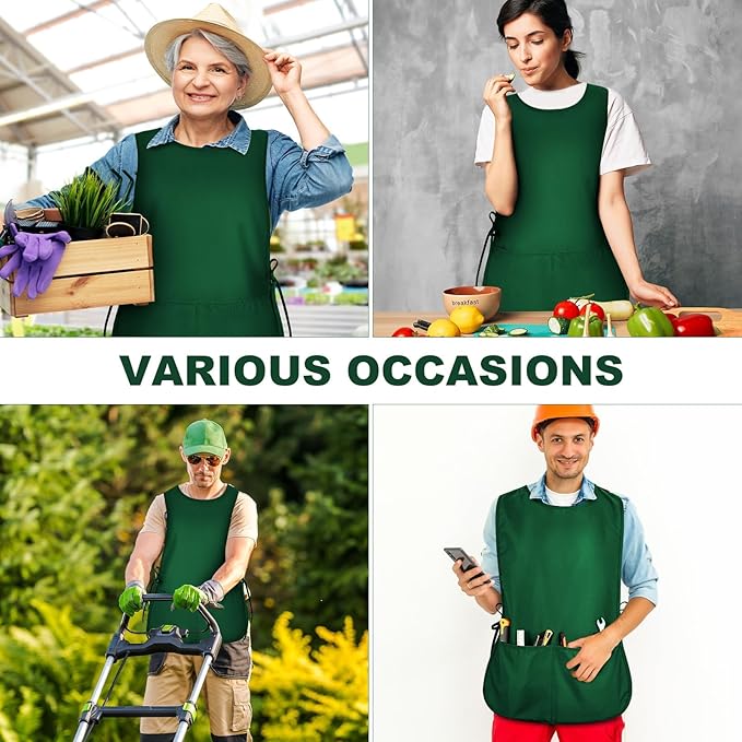 TFTAFAN Cobbler Apron Unisex Waterproof Apron with 2 Deep Pockets Art Smock for Painting Cleaning Artiest Apron work kitchen