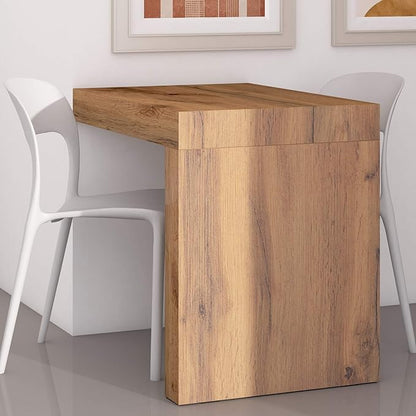 Mobili Fiver, Evolution Dining Table 35.4 x 23.6 in, Rustic Oak with One Leg, Made in Italy