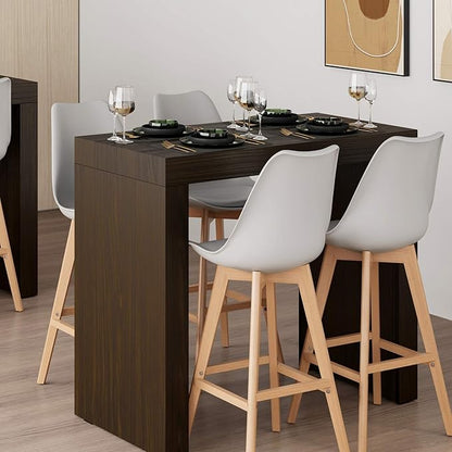 Mobili Fiver, Evolution High Table 47.2 x 23.6 in, Dark Walnut, Made in Italy