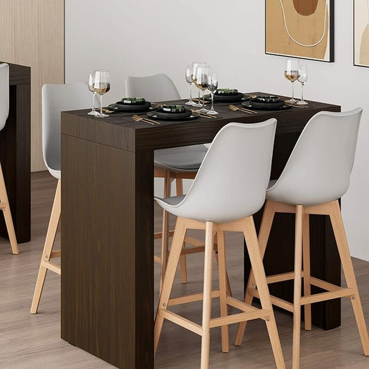 Mobili Fiver, Evolution High Table 47.2 x 23.6 in, Dark Walnut, Made in Italy
