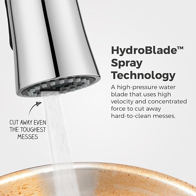 Pfister Alderwood Kitchen Faucet with Pull Down Sprayer and Soap Dispenser, Single Handle High Arc Spout, Chrome Finish, NSF Certified, 1 or 3 Hole Installation F5297AWC