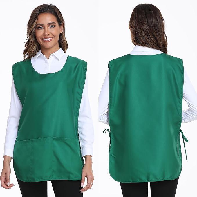 Xeoxarel Unisex Cobbler Apron with 3 Pockets, Adjustable Drawstring Waist, Professional Lightweight for Kitchen Salon Garden