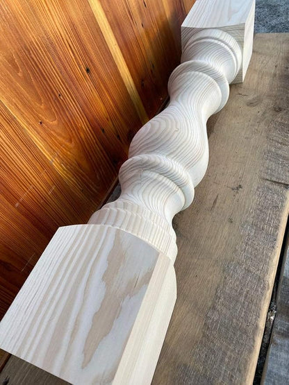 CAROLINA LEG CO. Chunky Monastery Pine Island Leg - Unfinished - Single Leg - Handcrafted in The USA - Dimensions: 5" x 34.5"