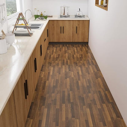 CRE8TIVE 24"x354" Brown Butcher Block Contact Paper for Countertops Peel and Stick Wood Wallpaper Shiplap Waterproof Self Adhesive Faux Wood Grain Decorative Vinyl Paper for Kitchen Cabinets Counters