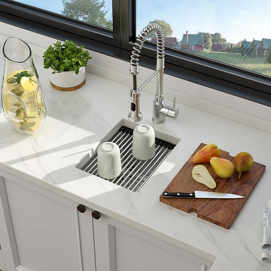 12 Inch Bar Sink - 12 x15 Undermount Bar Sinks Workstation Stainless Steel Outdoor Kitchen Sink 16 Gauge Single Bowl Small Sinks