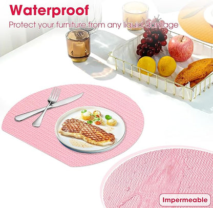 Drawer and Shelf Liner, Non-Slip Kitchen Cabinet Liners Non-Adhesive Thick Strong Grip Waterproof Washable Mats Protect Dresser Shelves Cupboard Bathroom Cabinets, Pink, 18 in X 10 FT