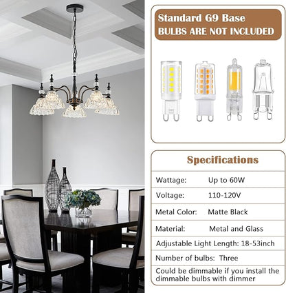 HDDFL Chandeliers Light Fixture 5 Lights Chandelier Lamp Modern Pendant Lighting Fixtures Hanging Lamps for Dining Room Kitchen Entryway Living Room Bedrooms Foyer Entrance