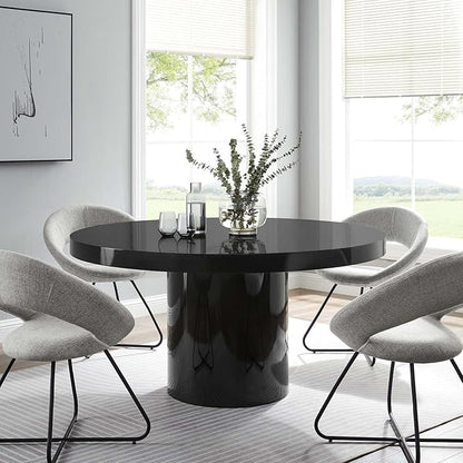 Modway EEI-4910-BLK Gratify 60" Round Dining Table, Black