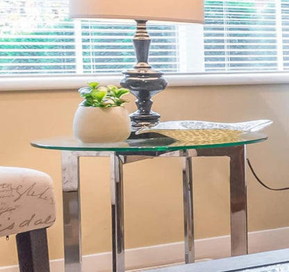 22 Inch Round Tempered Beveled Polished Edge Glass Table Top -1/2” Thick Round Glass Table Top–Heavy Duty, Dining, Coffee, and Office Tables by Fab Glass and Mirror