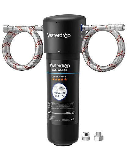 Waterdrop 10UA Under Sink Water Filter System, Reduces PFAS, PFOA/PFOS, Lead, Chlorine, Bad Taste & Odor, Under Counter Water Filter Connects Directly to Your Faucet, NSF/ANSI 42 Certified, 1 Year