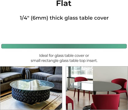 Round Clear Tempered Glass Table Top 47 Inch with 1/4 Inch Thick Flat Polished Edge Ideal for Tables Desks Workspaces and Outdoor Furniture by Fab Glass and Mirror