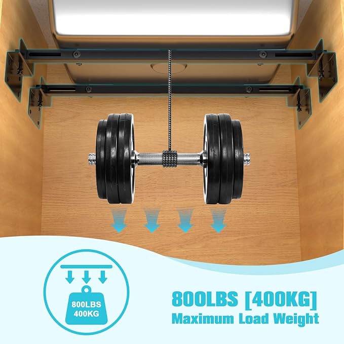 Heavy Duty Undermount Sink Brackets & Kitchen Sink Installation Parts Kit - 800 lbs Capacity Adjustable Carbon Steel Support, Horizontal Space-Saving Design for Kitchen Sinks (71-100cm)
