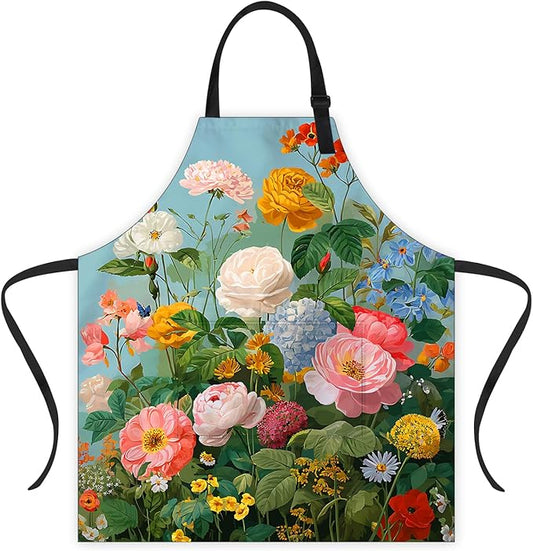 Apron Adjustable Waterproof with Two Deep Pockets Wowen men for Summer BBQ Pool Parties & Resorts