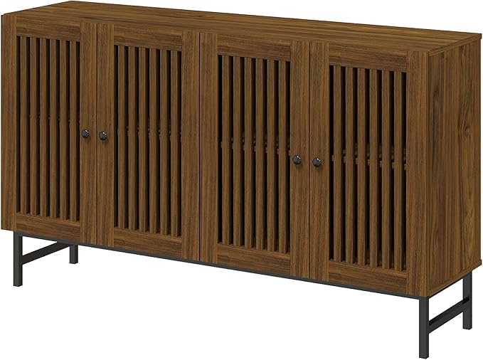 Gyger Buffet Storage Cabinet with 4 Doors,Kitchen Sideboard with Storage,Coffee Bar Cabinet for Kitchen,Living Room,Natural