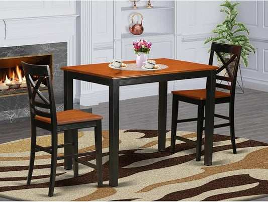 HomeStock Victorian Counter Height Dining Set - Vintage Table & Chairs - Kitchen Island Set