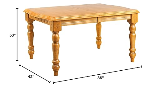 Sunset Trading Oak Selections Dining Table, Light Finish, 30 x 42 x 56