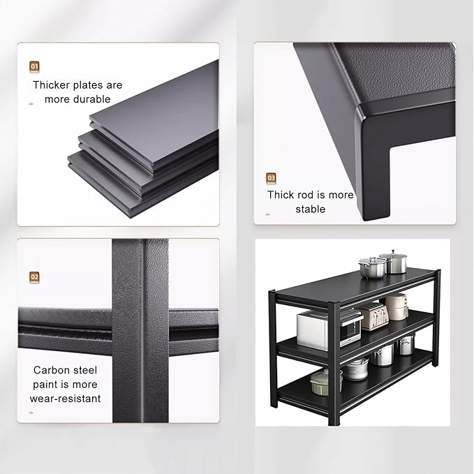 Kitchen Bakers Rack, Oven Stand Food Prep Table and Work Table, Multifunctional Workstation Desk for Dining Room, Living Room, Bistro (Size : 90 * 35 * 80cm/35 * 14