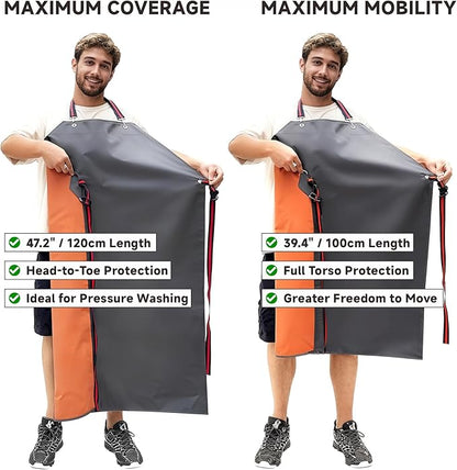 GoldPig Thick Rubber Apron: Waterproof, Chemical Resistant, Adjustable Neck & Belt for Dishwashing, Gardening, Butchering