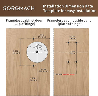 20 Pack Full Overlay Soft Close Cabinet Hinges 105° Frameless 3 Way Adjustable Soft Close Hinges for Cabinet Doors Kitchen Cabinet Door Hinges with Screws Bright Nickel