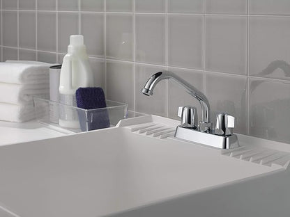 Peerless 2-Handle Centerset Utility Sink Faucet, Chrome P299232