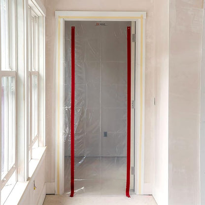 ZIPWALL ZipDoor ZDS Standard Dust Barrier Zipper Door Kit, 1 Pack, Red