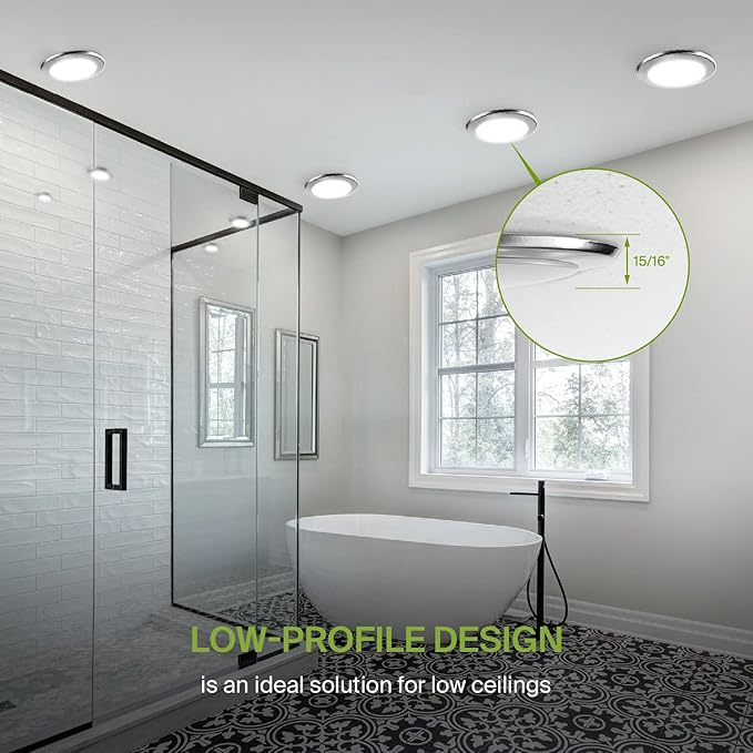 ASD 6 Pack LED Disk Lights 6 Inch, 15W 5CCT 2700K-5000K 1245LM CRI90+, Dimmable Flush Mount Ceiling Light Fixture, Low Profile Surface Mount Disc, Junction Box or Recessed Can Install, UL Energy Star