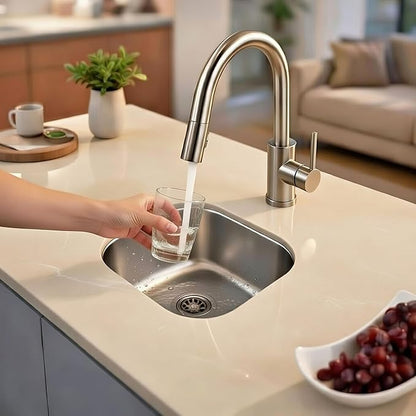 ORLANDO 15x13 inch Undermount bar Sink – 18 Gauge 304 Stainless Steel Single Bowl Kitchen Sink with Basket Strainer for Kitchen Island, Wet Bar & Prep Station