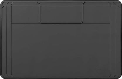 The Original Under Sink Mat - Silicone Waterproof mat, Trimmable, Easy to Clean, Kitchen cabinet liner, Under sink protector mats, Drip Tray with Lip (Dark Gray, 31" x 22")