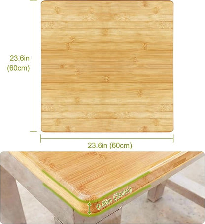 Universal Solid Wood Tabletop, 23.6"x23.6"x0.8" DIY Multi-Purpose Desktop, Rectangular Countertop for Washer Stand, Shelf Board, Workbench & Dining Table, Compatible with Standing Desk Bases
