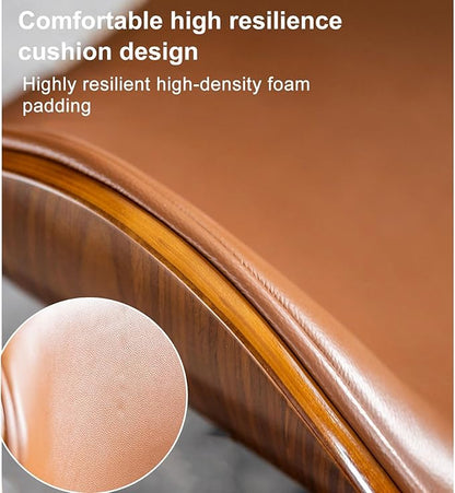 PU Leather with Back & Footrest, 23"-31" Height Adjustable, Kitchen Island Dining Chair,Brown