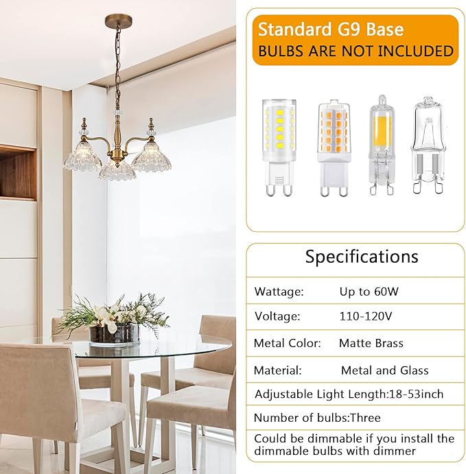 HDDFL Chandelier Light 3 Lights Chandeliers Lamp Modern Pendant Lighting Fixtures for Dining Room Entryway Living Room Bedrooms Foyer Entrance Kitchen