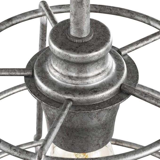 Progress Lighting Chambers Collection 1-Light Farmhouse Pendant Light Galvanized