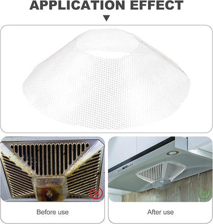 DOITOOL Round Range Hood Grease Filter - 10 Pcs Mesh Stove Hood Oil Catcher Oil Nets Kitchen Filter Net Accessories - 8.3 inch