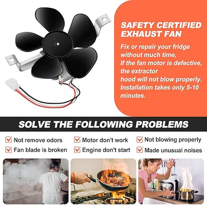 S97012248 97012248 Range Hood Fan Motor Compatible with B-roan Nu-Tone Stove Range Hood 97012248 BP17 Fan Motor Replaces ER97012248 AP4527731 97012248 99080492,1172615, 97005161, 97011218, 97015415