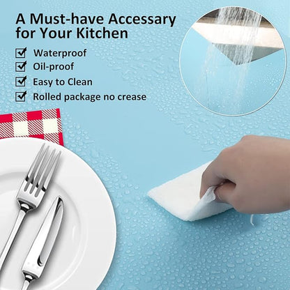 Large Silicone Heat Resistant Mat 78.7” x 15.7”, Nonslip Silicone Mats for Kitchen Counter, Countertop Protector, Nonstick Waterproof Craft Mat Table Placemat, Cyan