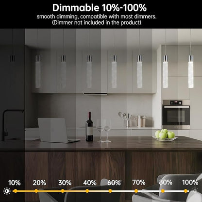 Modern LED Pendant Lights Kitchen Island Lighting,Dimmable 5CCT/2700K/3000K/3500K/4000K/5000K,Hanging Island Lights Kitchen Ceiling Lighting Fixtures,for Kitchen Dining Room (3 Pack)