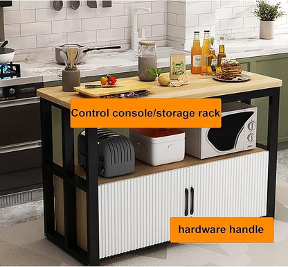 Kitchen Island with Storage, Coffee Bar Cabinet/Bakers Racks for Kitchens; Dining Room Furniture Cabinet, Modern Sideboard Buffet Cabinets for Dining Room, Bathroom, Entryway(B,110x30cm/43.31x11.81in)