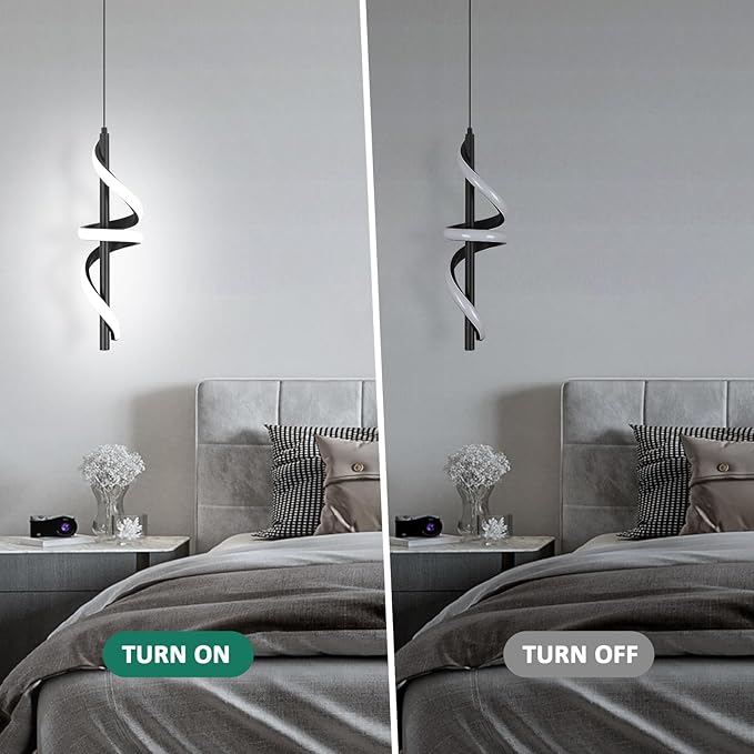 CANEOE Black Pendant Light Fixtures, Adjustable Modern Pendant Lights for Kitchen Island Small Pendant Lighting for Kitchen Island Dining Room Living Room Bedroom Hanging Light Fixtures,1 Pack