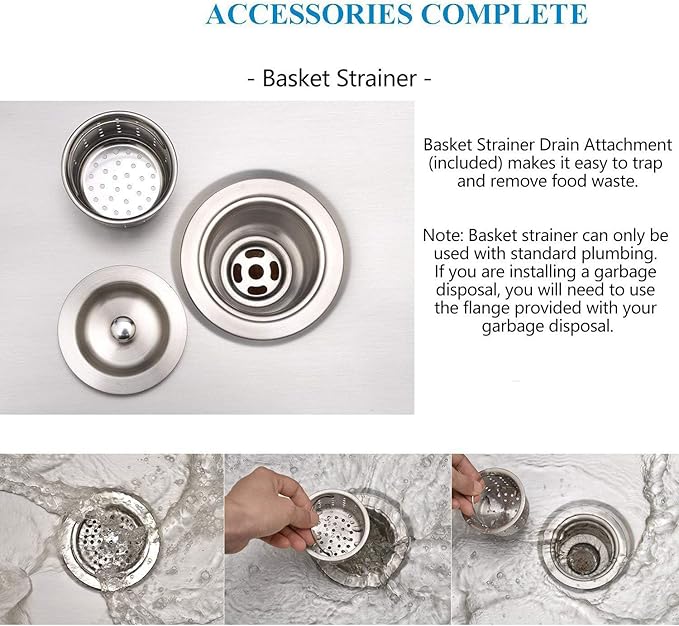 15 Inch Undermount Bar Sink, 15x17 Stainless Steel Small Wet Bar Sink 16 Gauge Handmade Prep Sink Single Bowl Small RV Kitchen Prep Sink with Strainer