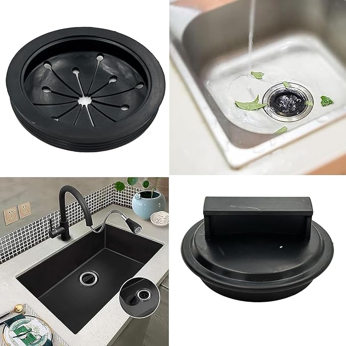 8Pcs/Set Garbage Disposal Sink Flange Kit with Stopper and Splash Guard for Waste King,4.49'' Sink Flange and Drain Lock Nut for Whirlaway,Waste King Garbage Disposal Drain Assembly Kit(114mm)
