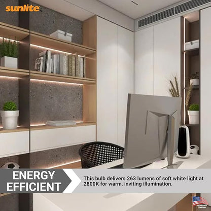 Sunlite T5 Specialty Mini-Tube Bulb, 17.9W, 263 Lumens, 12.8V, C-2R Filament, Miniature Wedge W2.1x9.5d Base, Clear Finish, 2800K Soft White, for Under Cabinet Lighting and Signage Lighting, 10 Pack