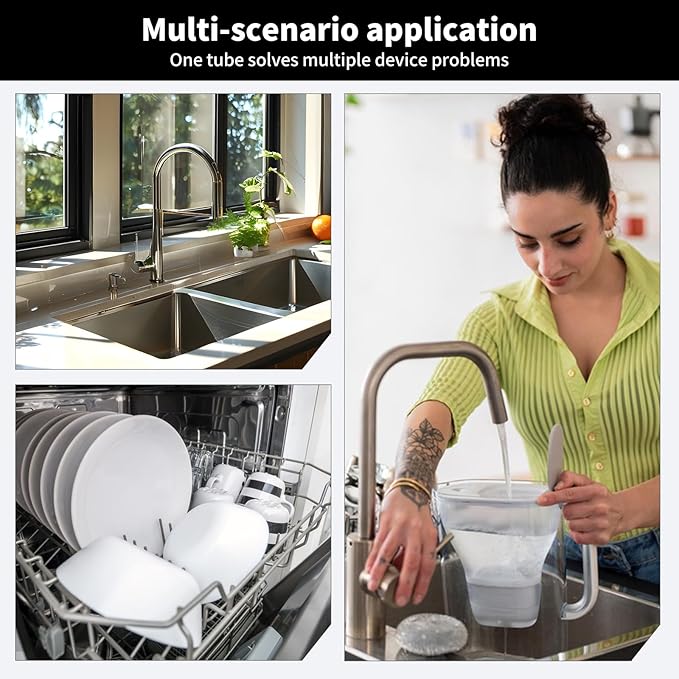Dishwasher Drain Hose Adapter, RO Drain Line adapter， Garbage Disposal Adapter with 3/8-inch Quick Connect Fitting and 7/8-inch Fitting for a Dishwasher，No Drilling Required